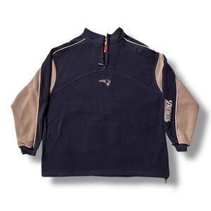 Men’s NFL New England Patriots Quarter Zip Fleece Pullover